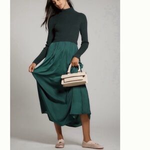 The Thea Long-Sleeve Twofer Maxi Dress